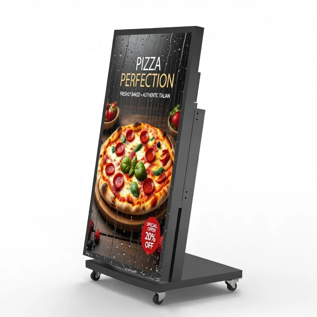 Advertising Screen Display 2000nits Digital Signage Ads Kiosk Waterproof Totem Outdoor Floor Standing Lcd Monitor