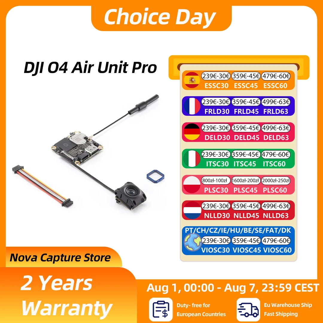 DJI O4 Air Unit Pro für FPV-Drohne Digitales Übertragungssystem Maximale Reichweite von 15 km 155 °   Sichtfeld 1/1,3 Zoll CMOS-Sensor Neu