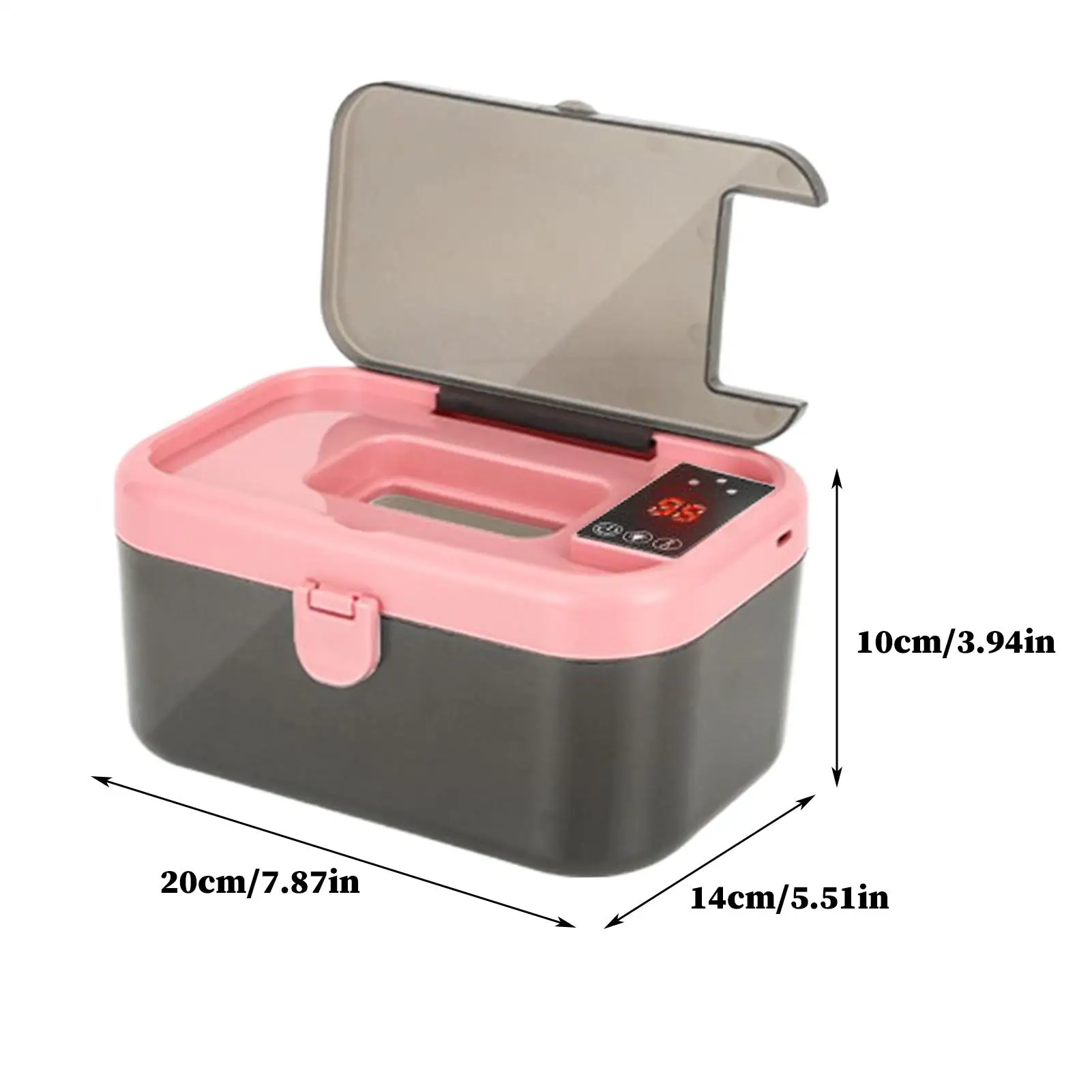 Baby Natte Veeg Warmer Draagbare Reizende Veeg Warmer Dispenser Met LED-verlichting USB Opladen Babybenodigdheden voor Camping Auto