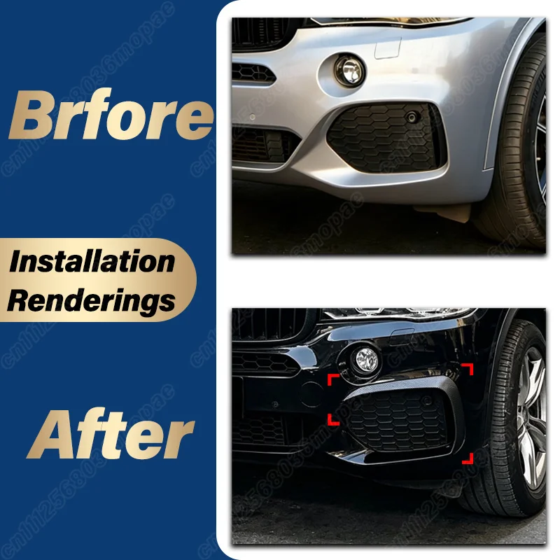 For BMW X5 F15 2014 2015 2016 2017 2018 Car Front Air Knife Sports Racing M Sport Front Splitter Canards Body Modification Kit
