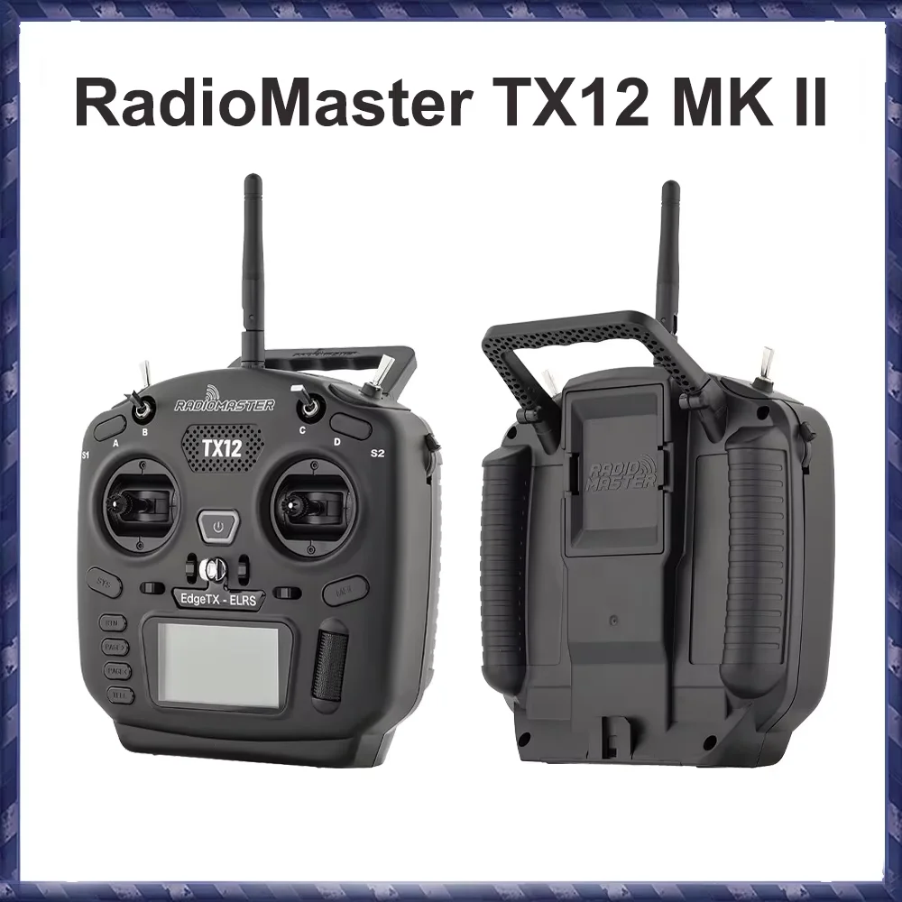 

RadioMaster TX12 MKII Radio CC2500/ELRS EdgeTX OpenTX 16CH Multi-Module Compatible Mark 2 MK2 Radio Control Transmitter