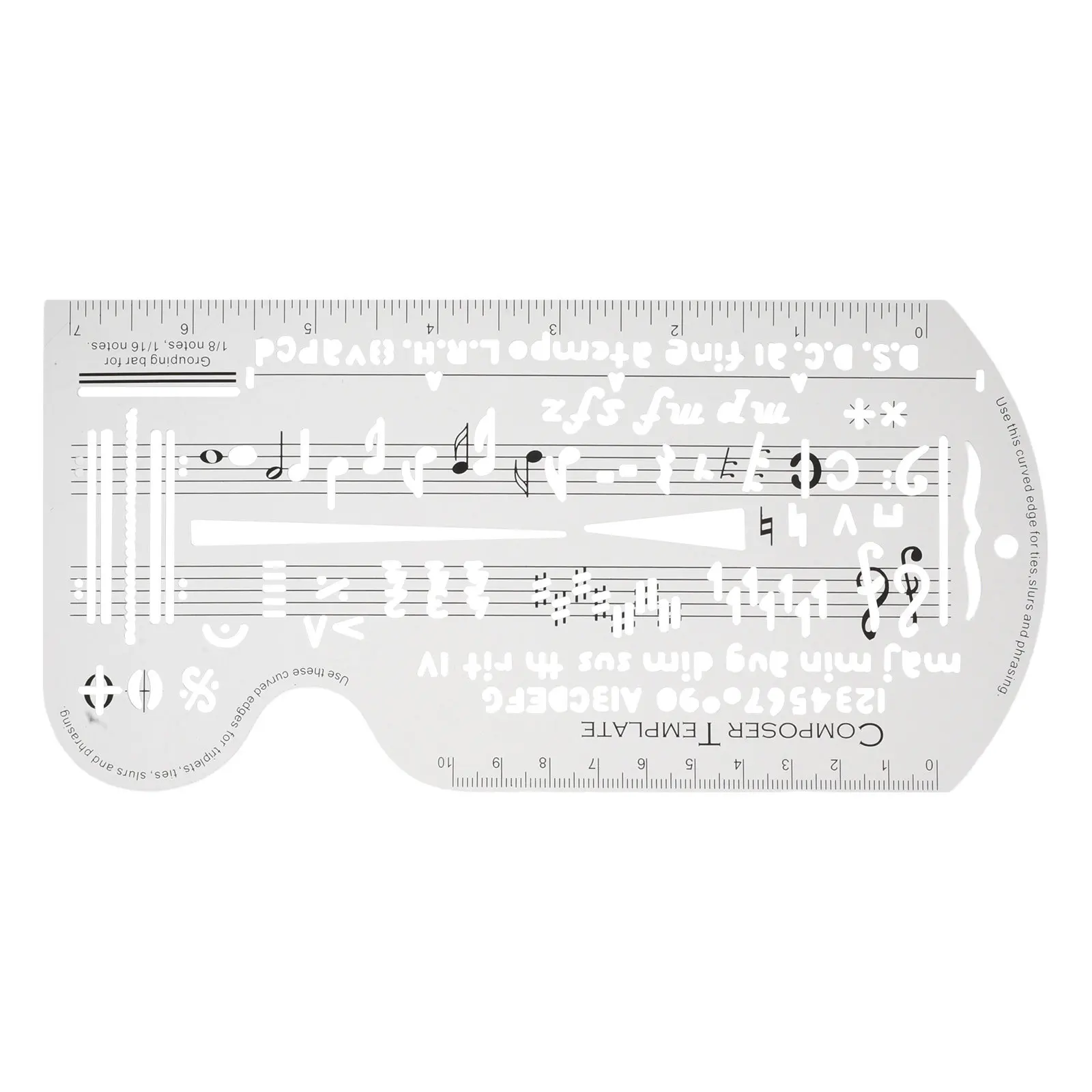Userfriendly Music Staff Ruler Stencil for Professional Composition Notation Drawing Sheet Music Manuscript Tool Musical Symbol