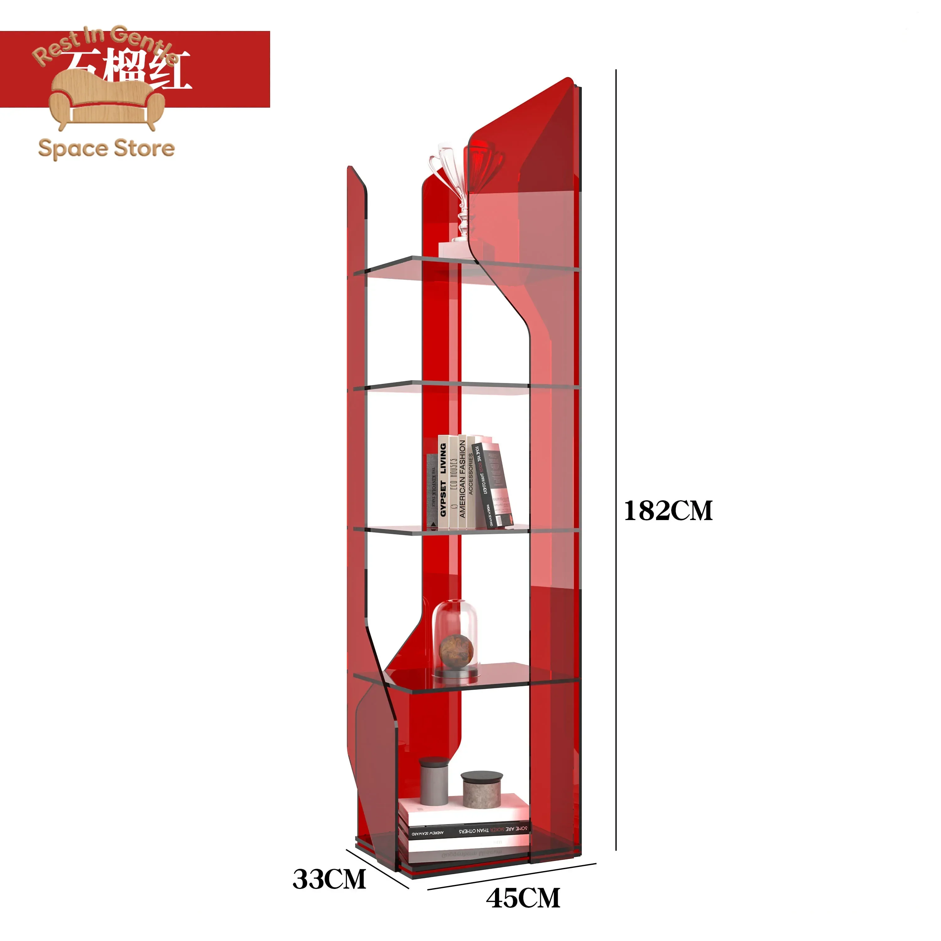 Transparent Acrylic Display Stand Box Repisas Aesthetic Bedroom Living Room Shelves Organizer Corner Book Repisa Room Decoration