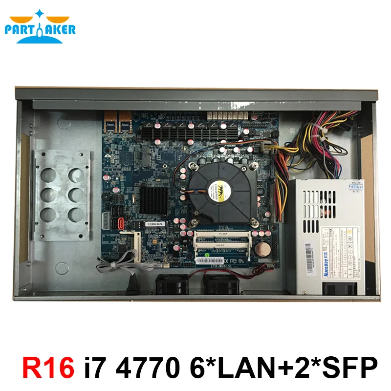 ไฟร์วอลล์ VPN 19 นิ้ว 1U Rackmount อุปกรณ์เครือข่าย Intel Z87 i7 4770 i5 4430 i3 4160 พร้อม 6 LAN 2 SFP 82599ES 10 Gigabit AES-NI