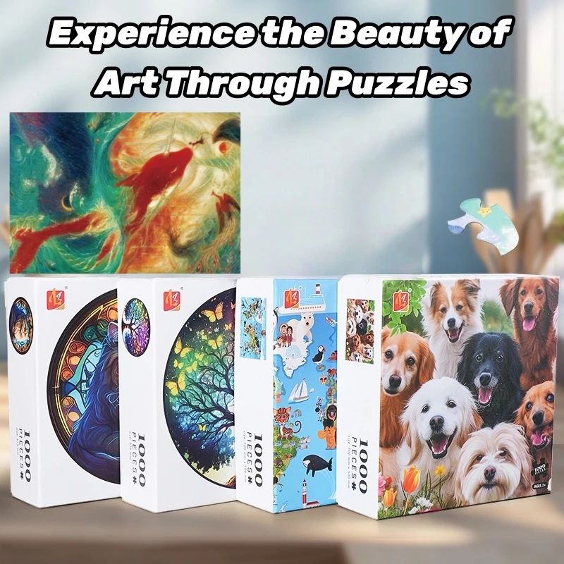 

1000pcs Children's Early Education Animal Starry Sky Puzzle Interactive Parent-Child Game Educational Toy