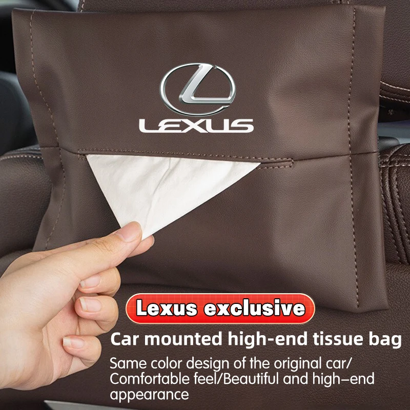 Car tissue box Organizer Tissue Bag For Lexus GX470 CT200H IS300H IS200 IS250 RX350 RX GX460 NX200 NX GS430 GS ES RX300