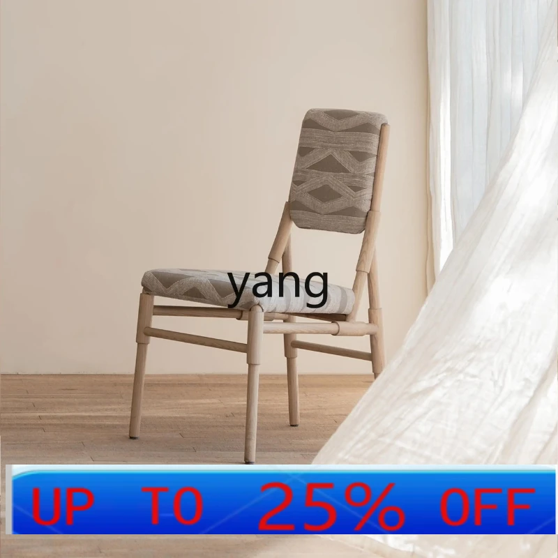 

LTT medieval solid wood retro dining chair wabi sabi wind home single backrest chair