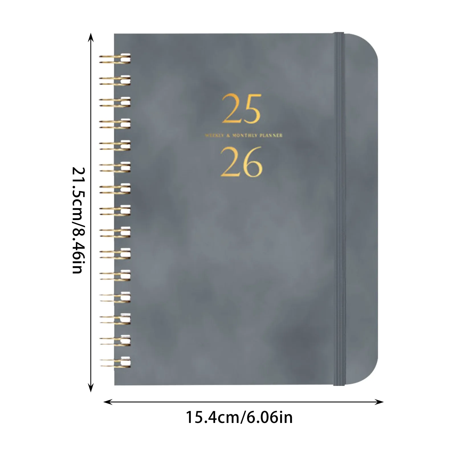 Piano annuale Libro Agenda giornaliera Copertina rigida Calendario Planner Schede Pagine annotate per studenti Insegnanti accademico luglio 2025-giugno 2026