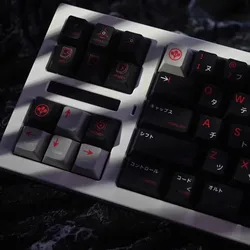 140+ Keys/set Arasaka Gaming Keycaps PBT Dye Sublimation Black Red Key Caps Cherry Profile Anime Game CBPK 2077 Keycap MX Switch