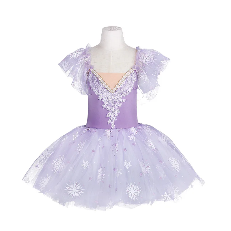 Meninas saias de dança ballet neve lantejoulas dança desempenho trajes palco dança wear festa vestido princesa ballet collant 2 cores