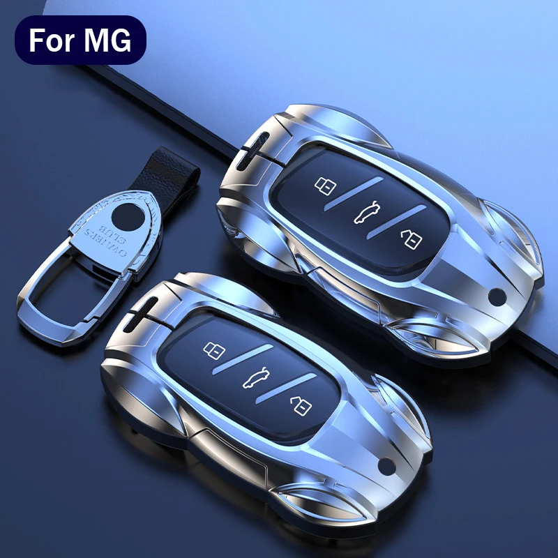 Fashion Zinc Alloy Car Remote Key Case Cover Protector Keychain for MG ZS EV MG4 MULAN EHS MG5 MGi5 MG6 EZS Car Accessories