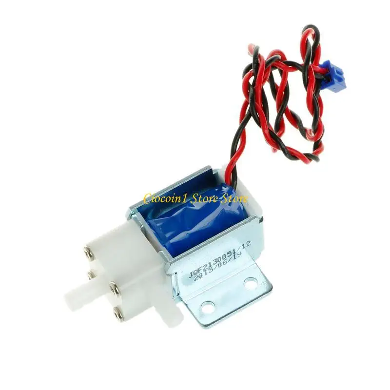 A3PC DC12V NPT Brass Electric Solenoid Normally Closed Water, Air,