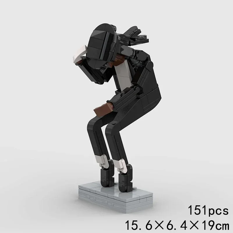 MOC Michael Jackson Building Blocks Set King of Pop Figure Model Space Walk Pose Bricks Kit DIY Construction Toys for Adults Fan view 5