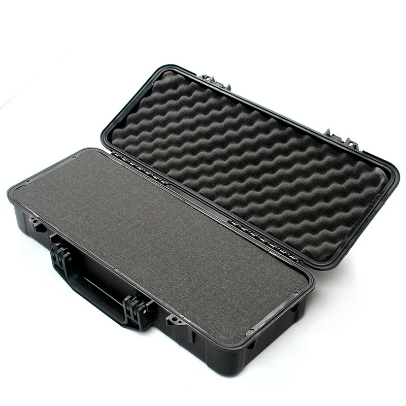 Portable Shock-Proof Toolbox With Foam Insert Sealed Waterproof Moisture-Proof Abradable Seal Tool Box Plastic Protection Box