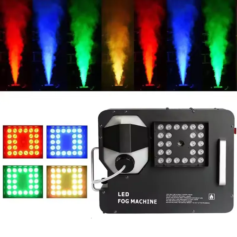 Stage Effect Remote Control Fog machine 1500W Smoke machine & 24*3W RGB LED light DJ Party KTV Wedding Bar Stage Show