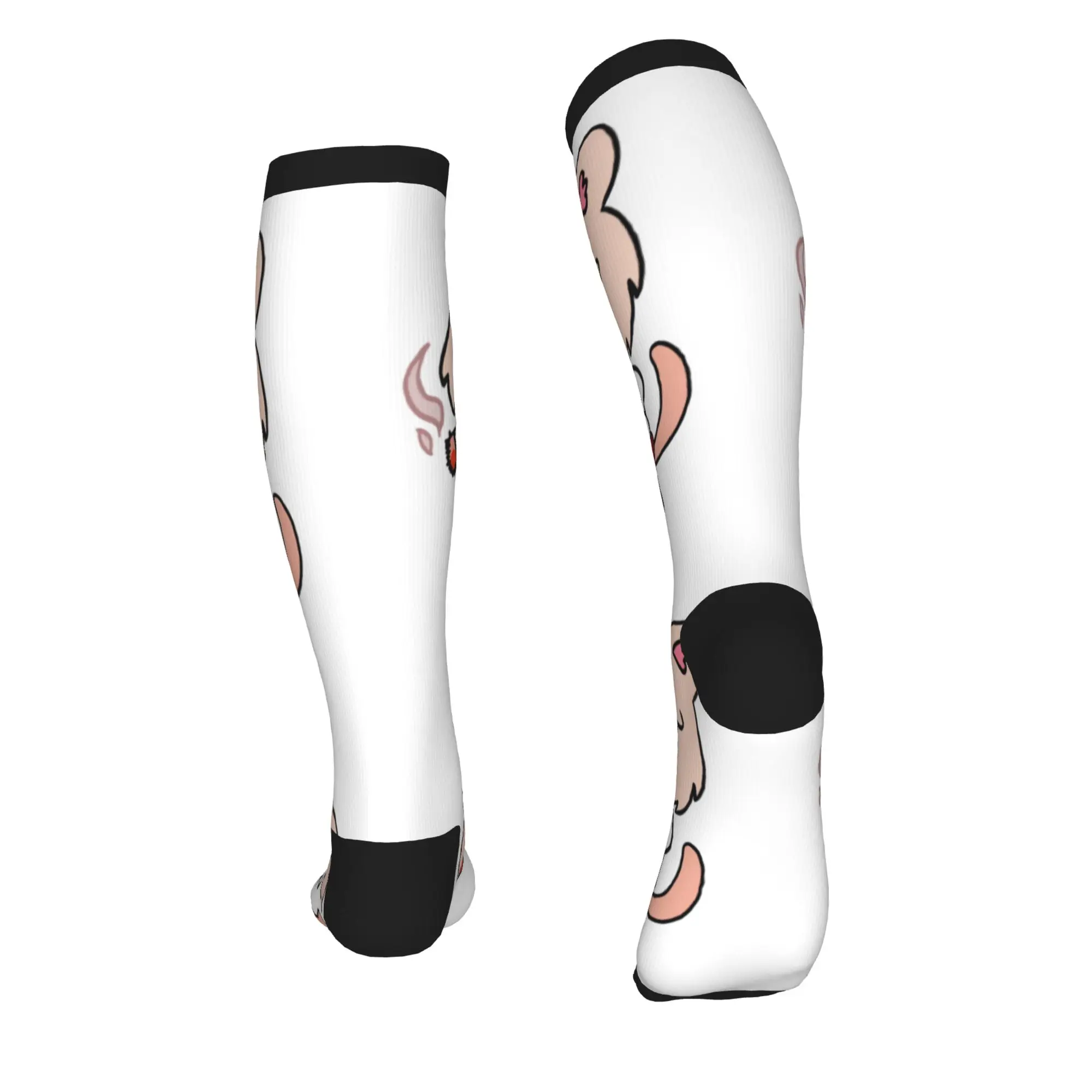 Cute Men's Neco Arc Cartoon Animated Cat Dress Socks Unisex Warm Breathbale 3D Printing  Sports Compression Socks view 3