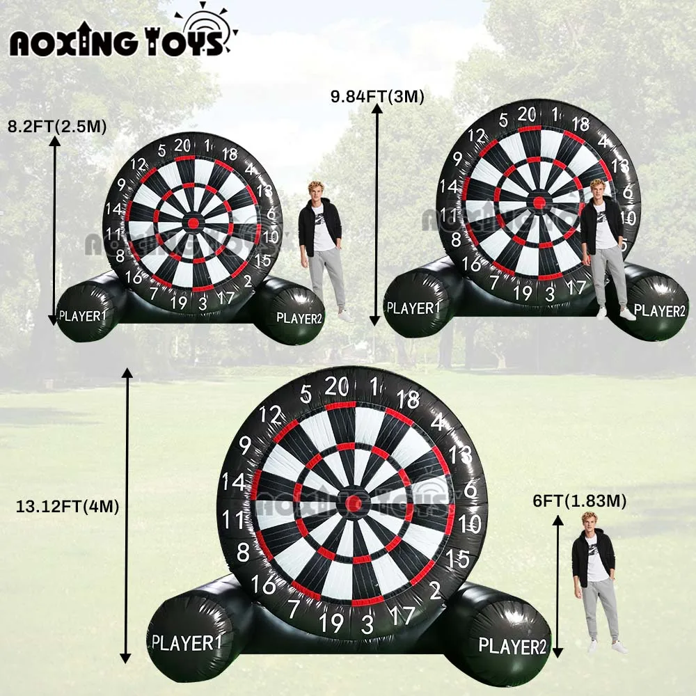 3M Inflatable Football Dart Board Game for Kids and Adults, Large Soccer Target With Velcro Balls for Outdoor Party & Event