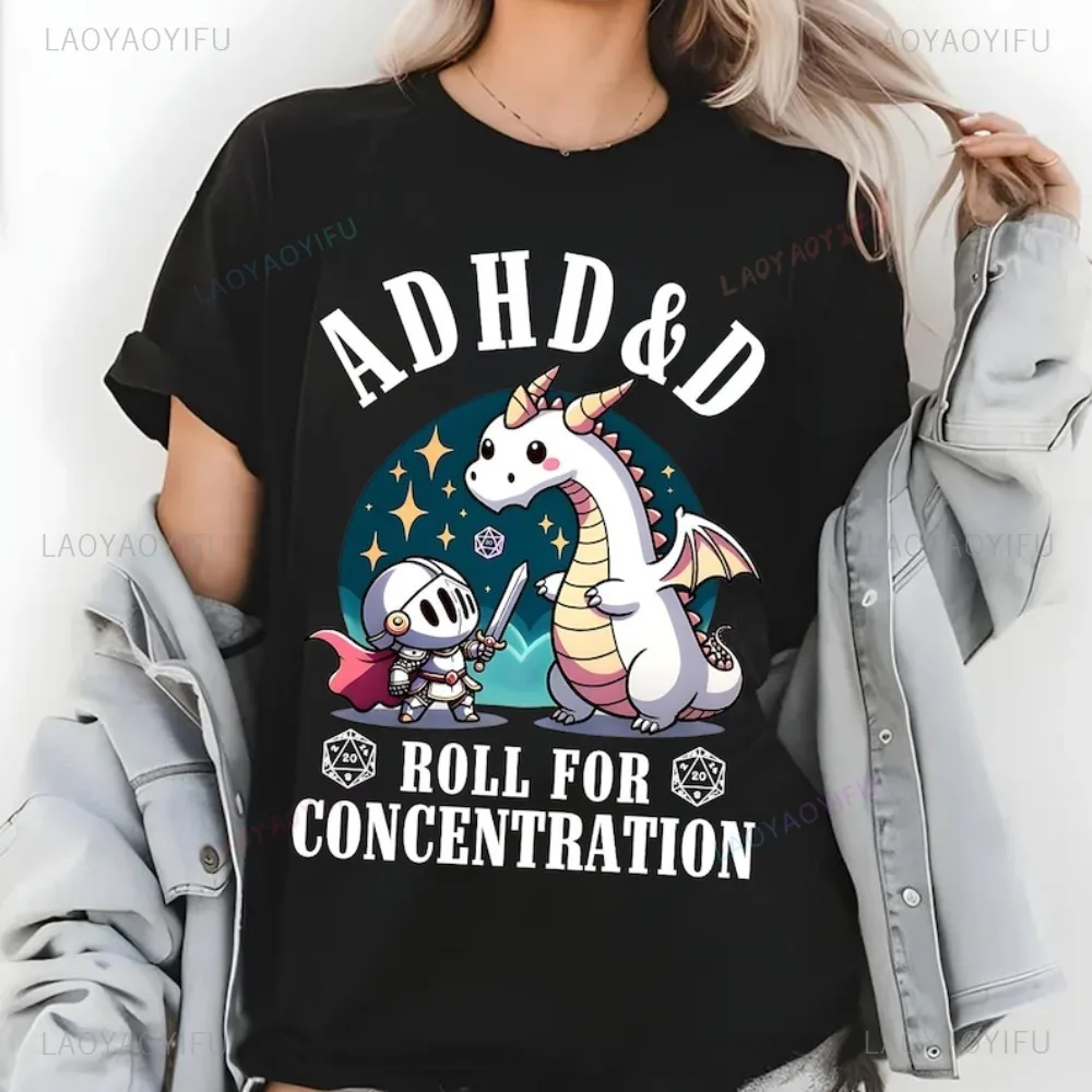 Rogue Adhd&D Roll RPG DnD Class T Shirt Board Game D&D Character Dungeons and Dragons Graphic Printed T-shirt Casual Man Tees