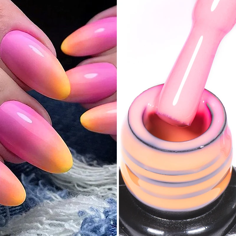 10/12Pcs Thermische Gel Nagellak Set Temperatuur Kleur Veranderende Semi Permanente Vernis Losweken Uv Led Manicure nail Art Kit