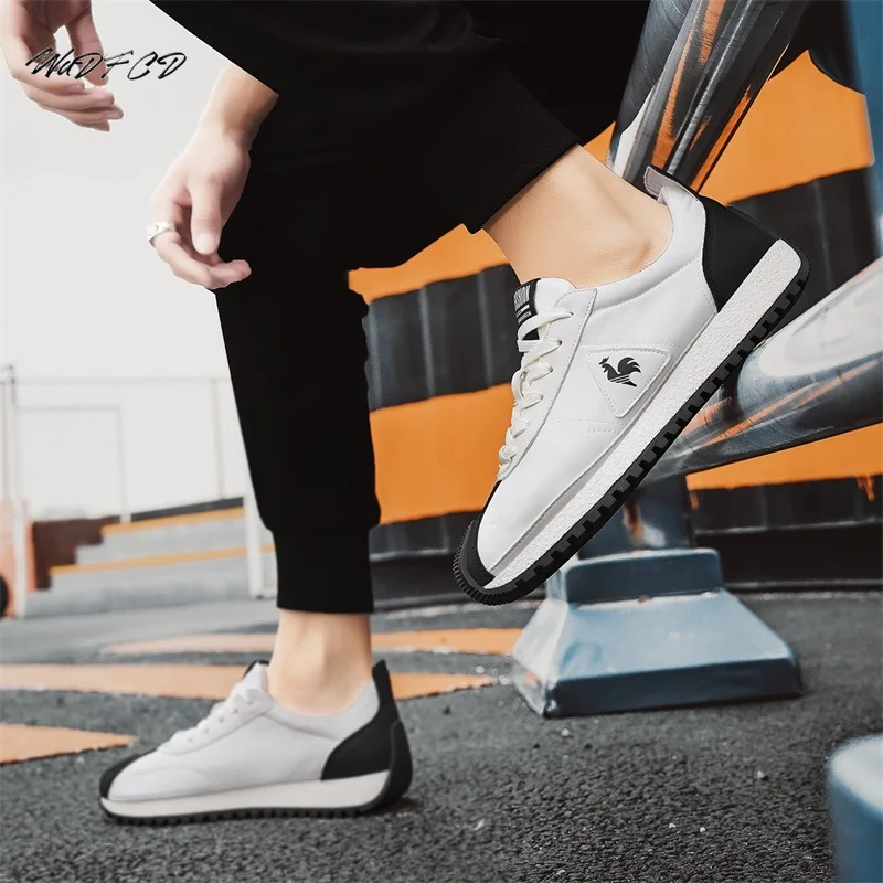 Sneakers Casual Heren Retro Hardloopschoenen Mode Microfiber Lederen Stof Ademende Hoogte Verhoogde Platte Platform Sportschoenen