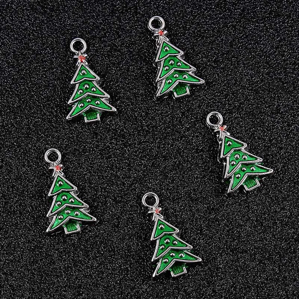 

20Pcs Christmas Tree Pendants Highlight Your Appearance Grasp Everyone's Eyes in The Crowd Alloy Pendant Charm