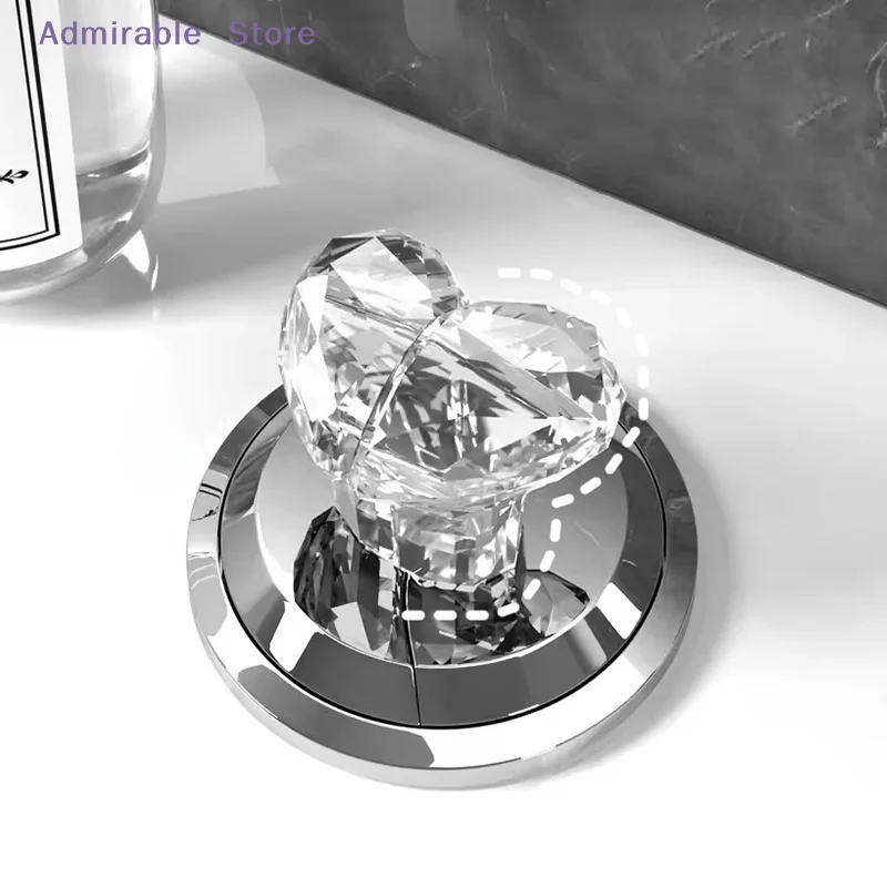 [W]Transparent Heart Shaped Toilet Press Creative Multi Functional Toilet Toilet Tank Button Flushing And Lifting Cap Assistant