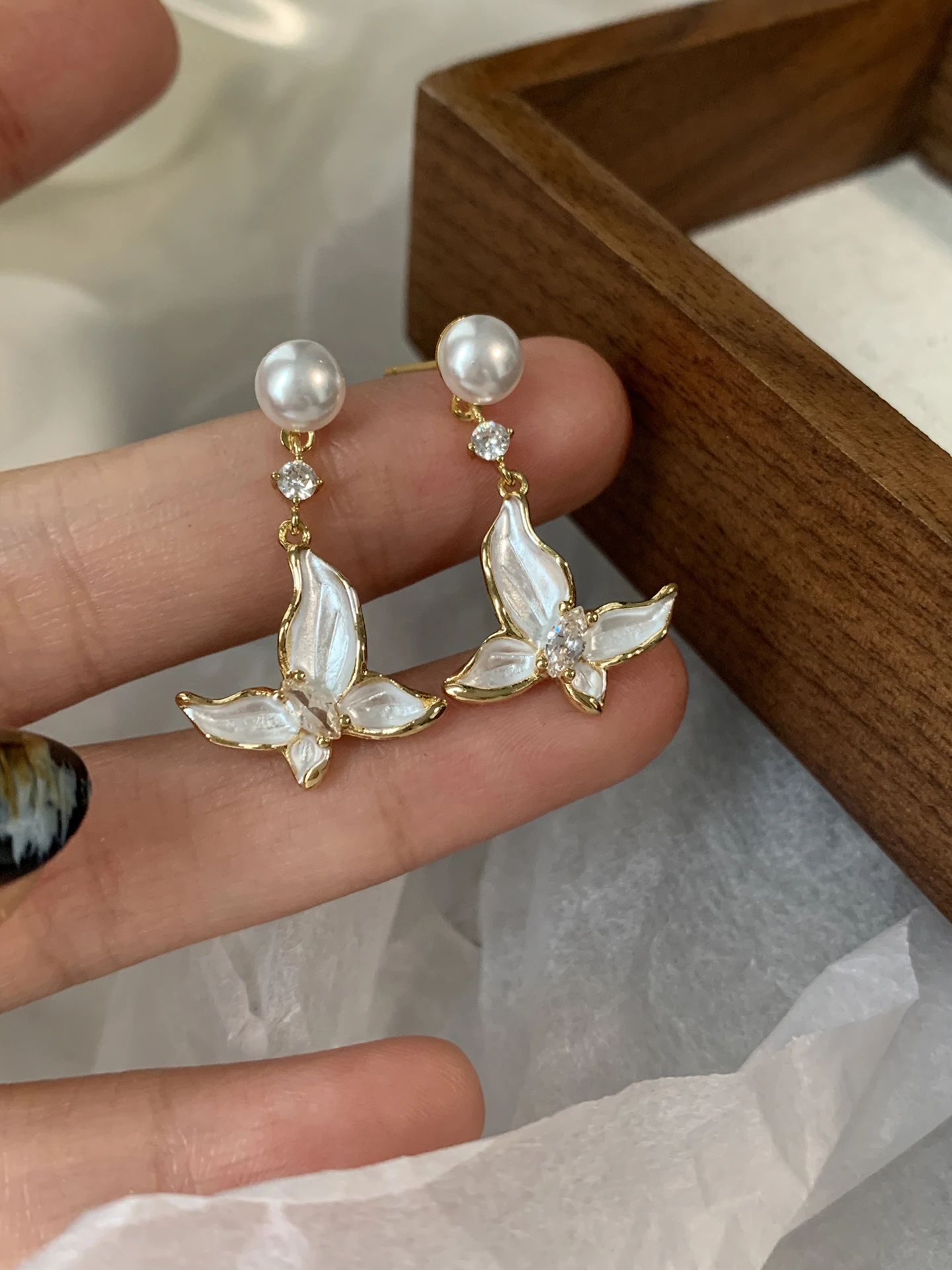 ines-estelle-s925-silver-needle-pearl-earrings-women's-elegant-delicate-ear-jewelry-out-new-unique-design