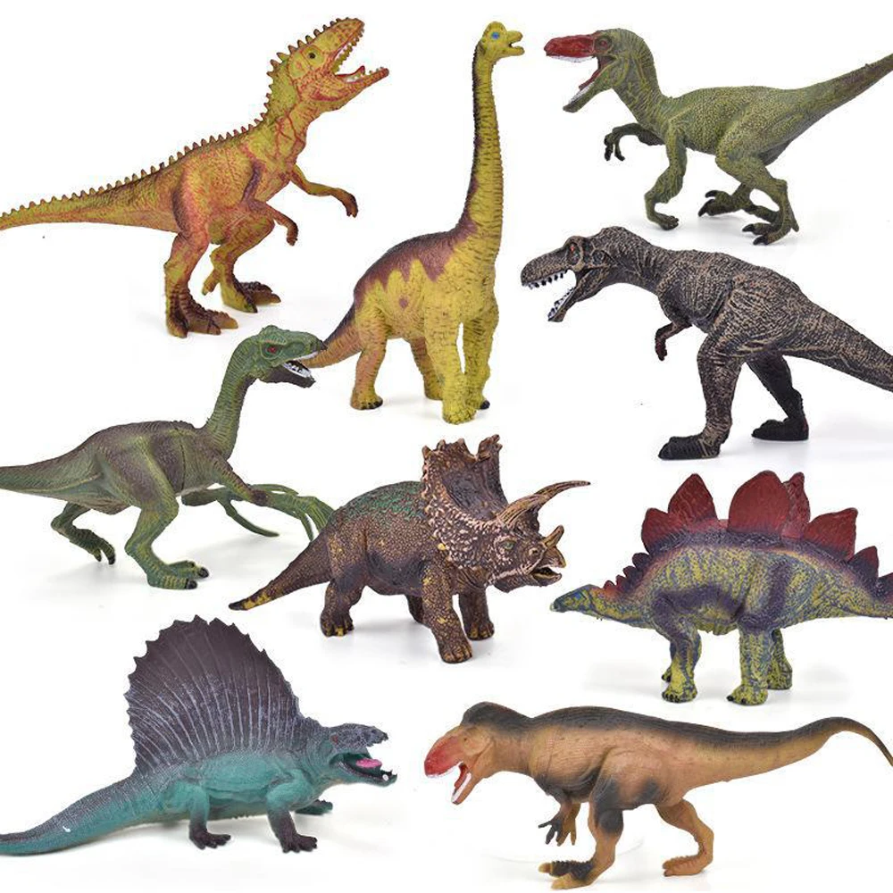 

Realistic Dinosaurs Action Figures for Kids Plastic Dinosaur Toys for Kids Boys Create a Dino World for Party Favors 9 Pcs