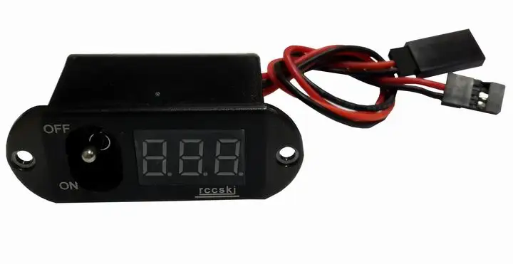 Xaero High Current Power Switch with Voltage Meter for RC Drone LiPo Battery 20A 2-8S LCD Display Low Voltage Alarm