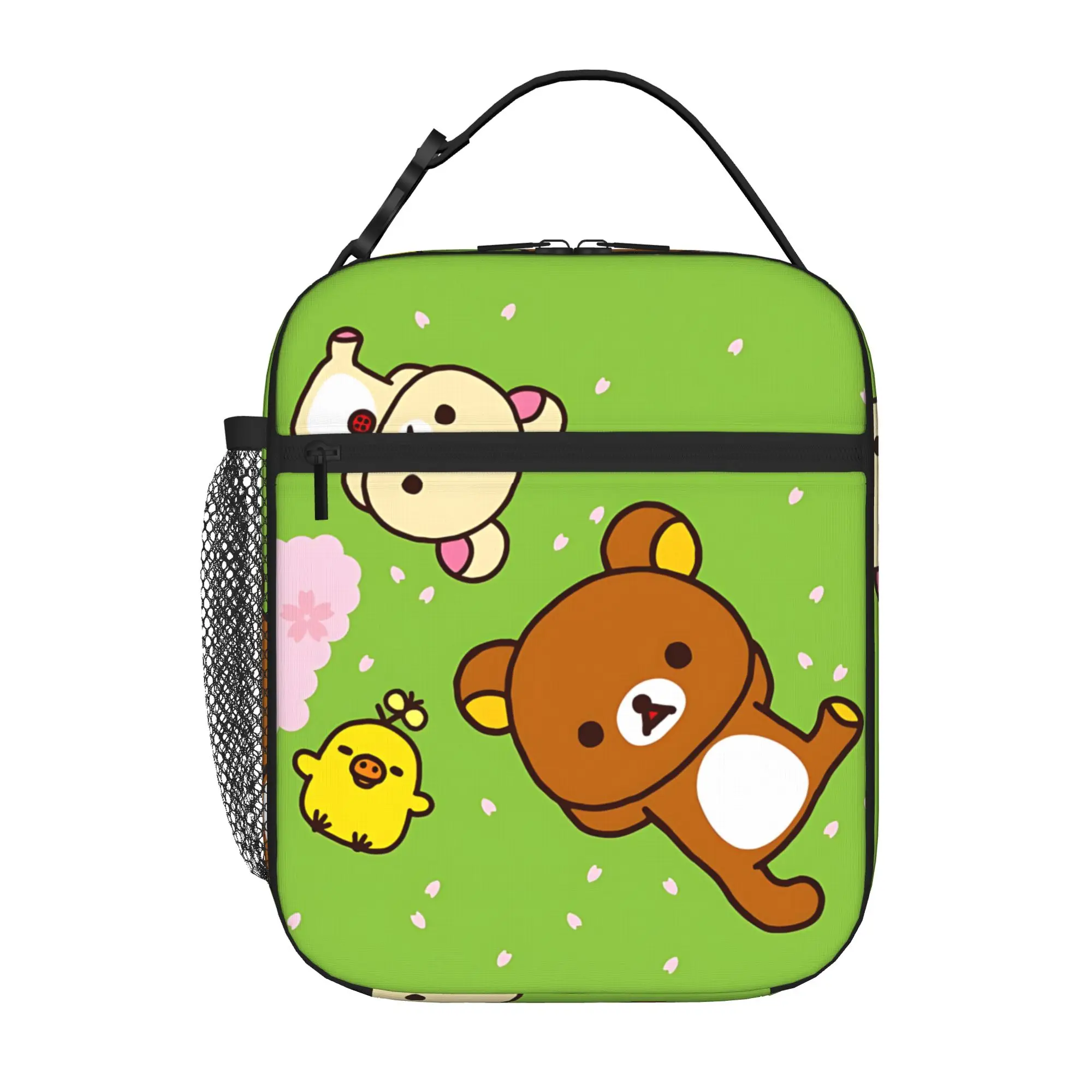 1 Piece Portable Lunch Container Lying  Zipper Closure Durable Pocket Rilakkuma  For Lunch Lunch Box Bag