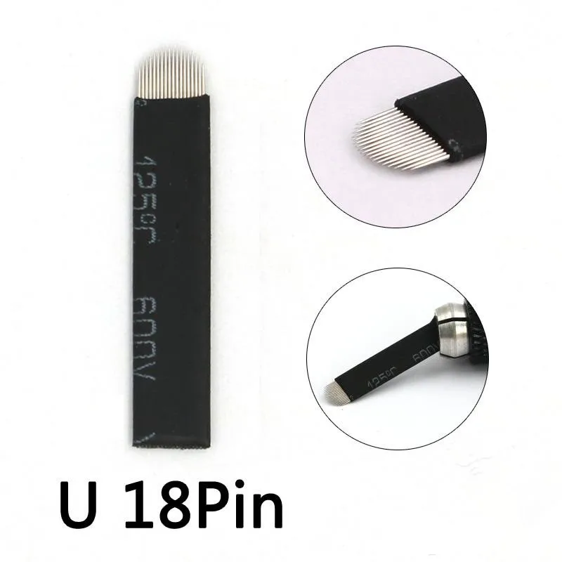 

100pcs 0.18mm Black Tebori Blade Needle Eyebrow Tattoo Needles Manual Pen Embroidery Needles Tattoo accessories