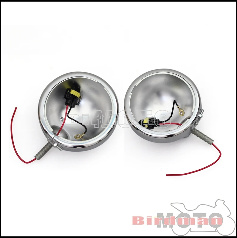 

Universal Motorcycle Spotlight Cover 4.5'' Fog Auxiliary Light Shell Bottom Mount Bracket For Harley Touring 4-1/2" Trim Housing