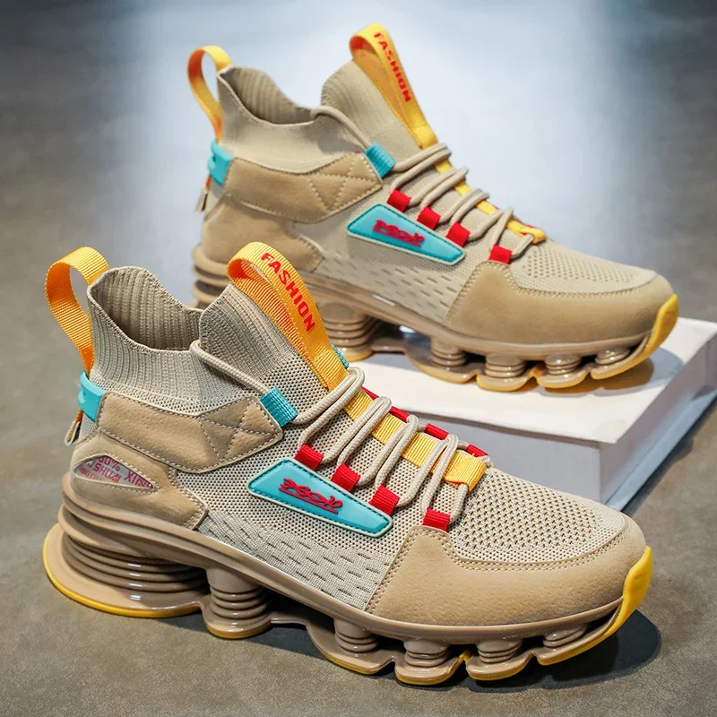 

High-top Blade Blade Warrior Sports Shoes Versatile Leisure Shoes Men Light Comfy Sneakres Shock Absorption Outdoor Breathable