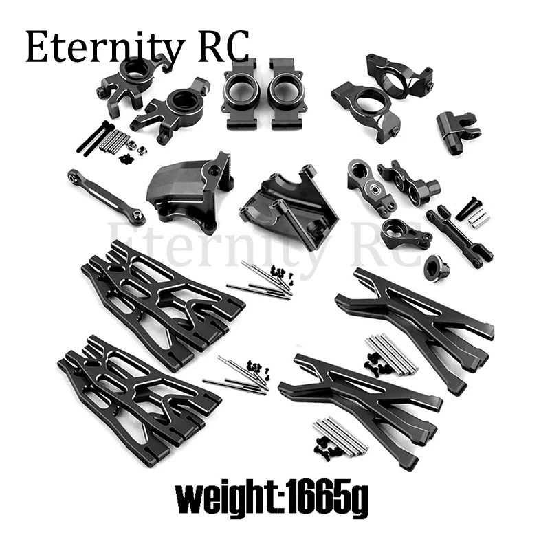 

1/5 Scale Aluminum Alloy Front Rear Swing Arm Block C Steering Cup Metal Parts Kit for Traxxas X-MAXX Big X Upgrade Accessories