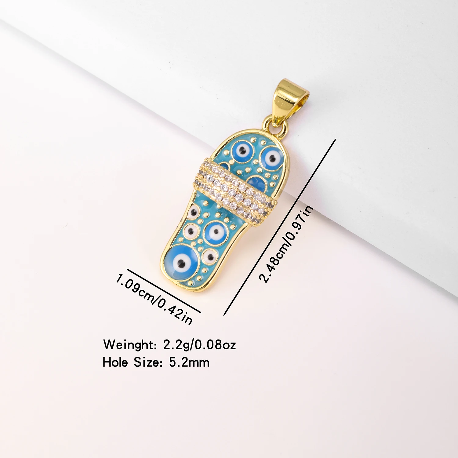 Best Sale Slippers Evil Eyes Pendant 6 Colors Copper Jewelry Nacklace/Bracelet Accessories Beach Party For Women Gift Daily Wear