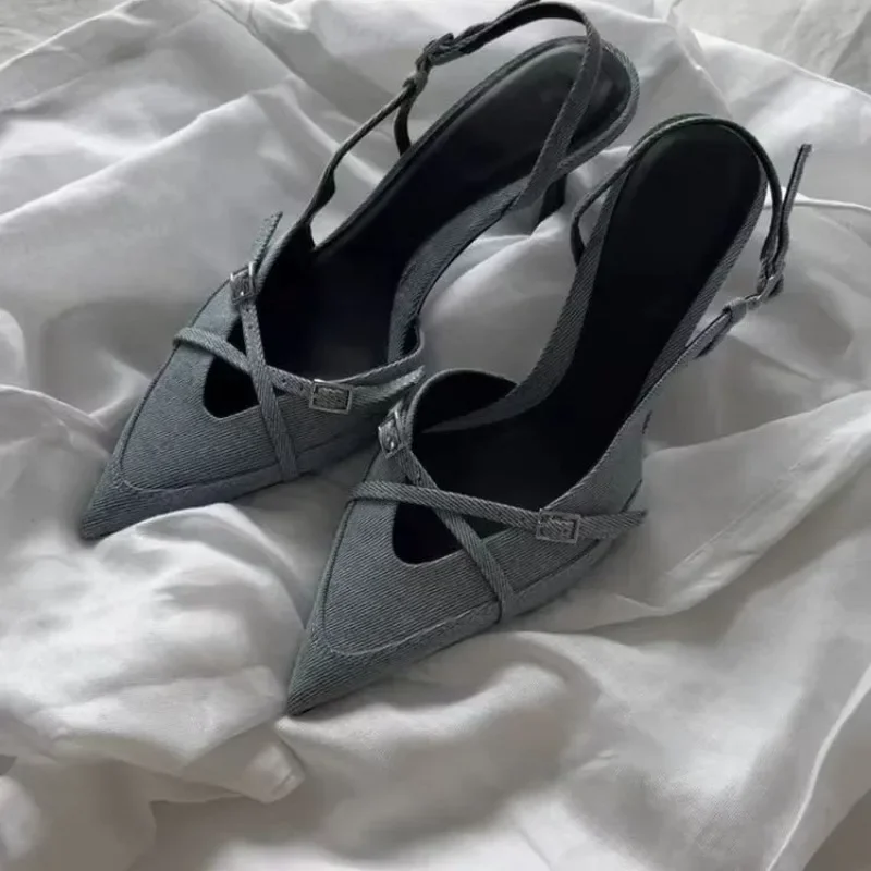 Sandalias De tacón alto para Mujer, zapatos sexys De diseñador De lujo para fiesta, boda, verano, 2024