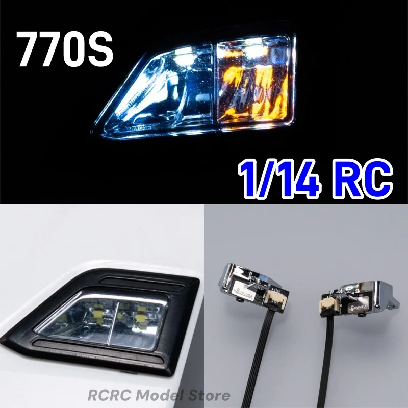 770S RC Model Truck 1/14 Roof Built-In Spotlight LED Light CDD-AA8 For Tamiya 1 14 RC Tractor Truck 770S Accessories Parts