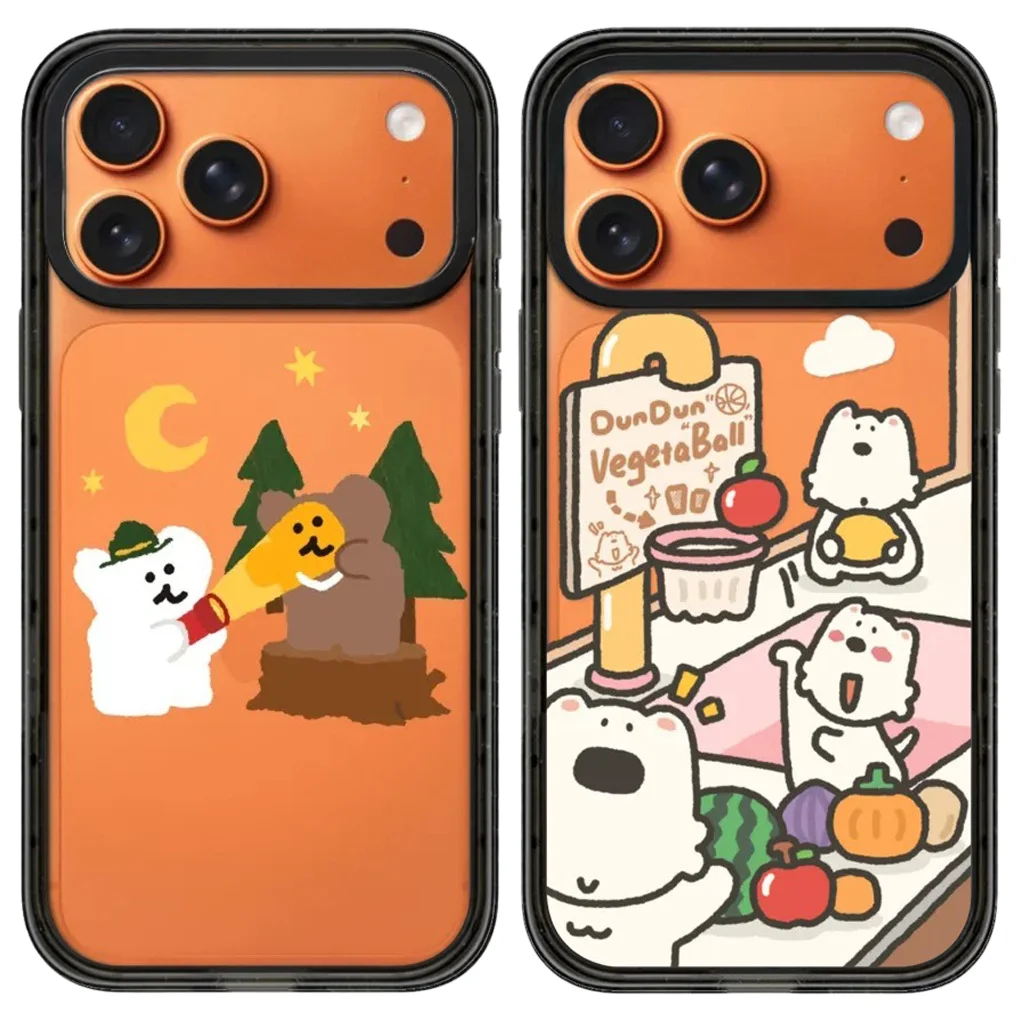 

Picnic White Dog Acrylic Black Border Magnetic Case: Compatible with iPhone 17 16 15 14 13 12 Pro Max 17 Air