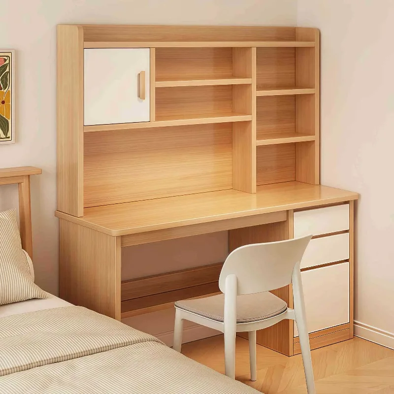 Desk student study table bookshelf bookcase integrated home dedicated computer office