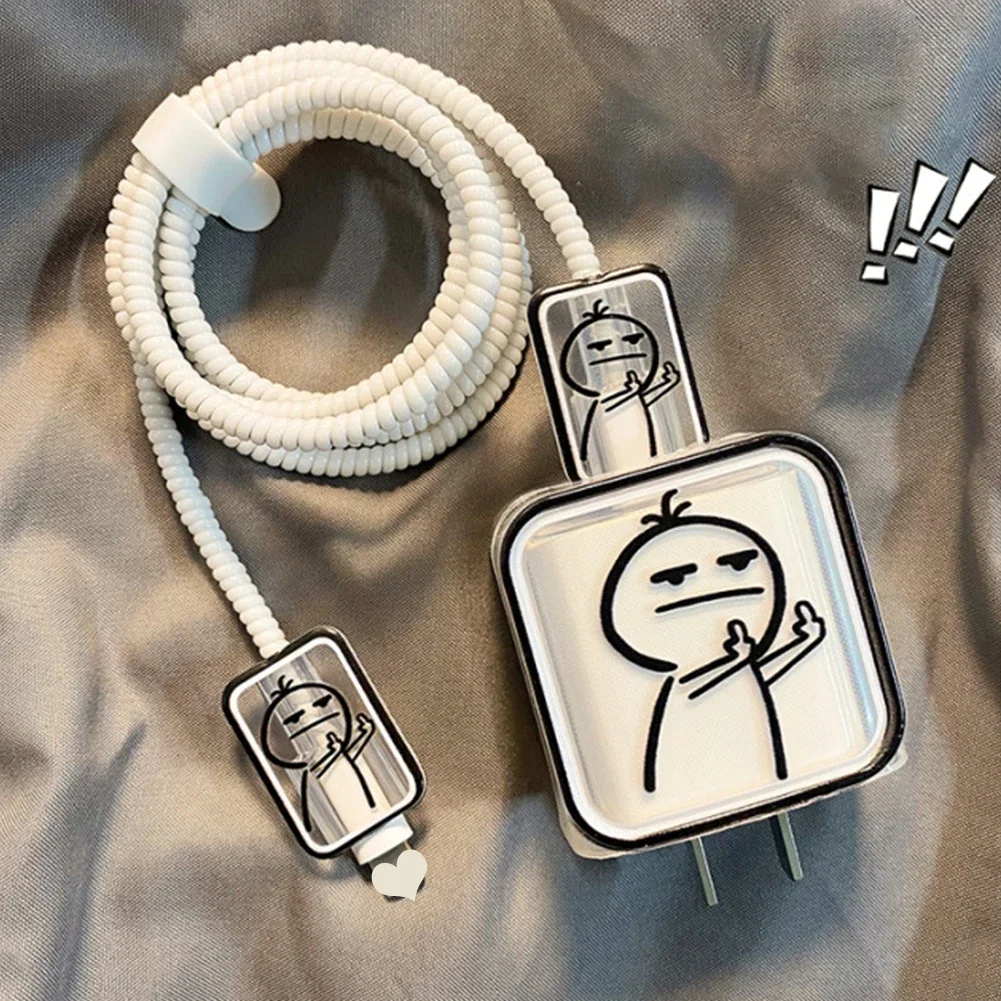 18W 20W Charger Protector Case USB Cable Cover Charging Data Cord Winder Wrap Charger Case Shell for IPhone 15 14 13 12 Pro Max