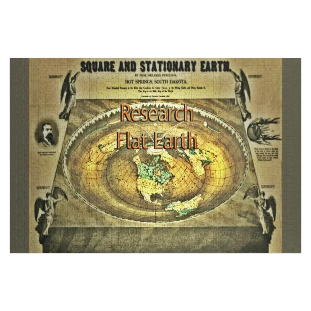 

Ferguson Flat Earth 19th-Century Map Research Flat Earth Jigsaw Puzzle Jigsaw Custom Personalised Jigsaw Customized Photo Puzzle