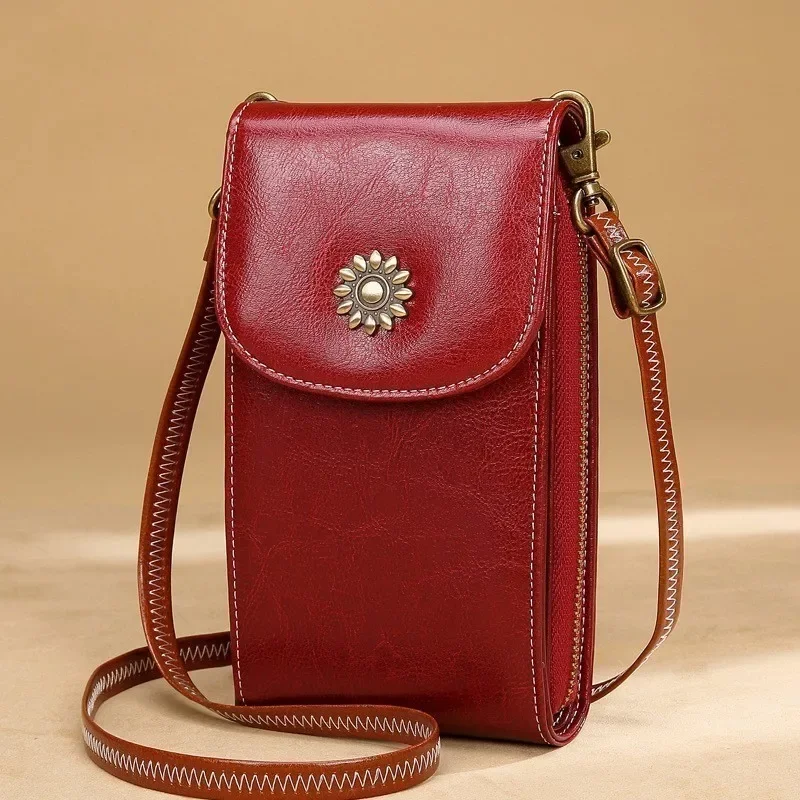 

Fashion Genuin Leather Women Messenger Bags Phone Ladies Mini Shoulder Bag Woman Leather Crossbody Bags Bags For Womans