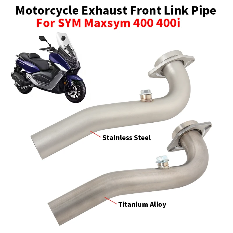 

Slip On For SYM Maxsym 400 400i Motorcycle Exhaust Escape Stainless Titanium Alloy Front Link Pipe Connect Original Muffler