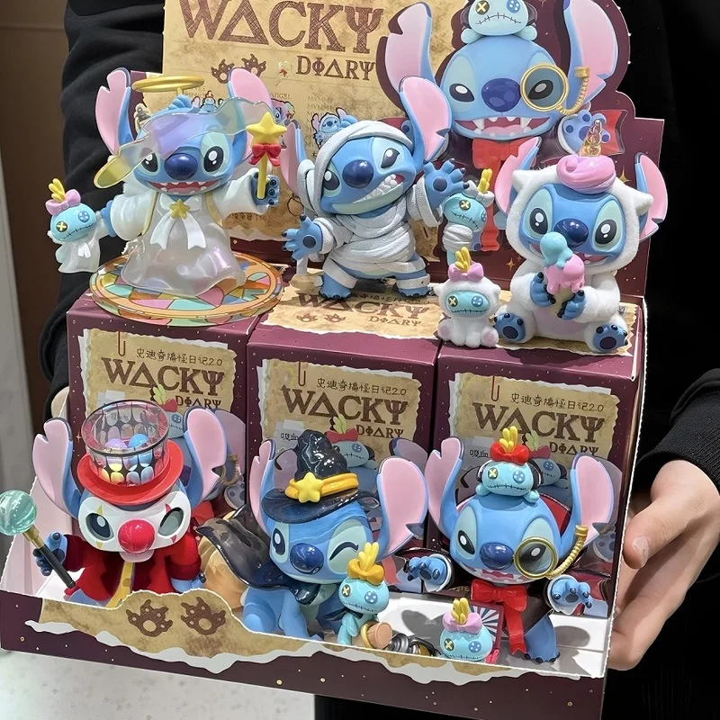 Disney Stitch 2.0 Blind Box Figures - Funny Diary Collectible, Anime Cake Topper & Desk Decor for Kids Birthday Party Favors Gif