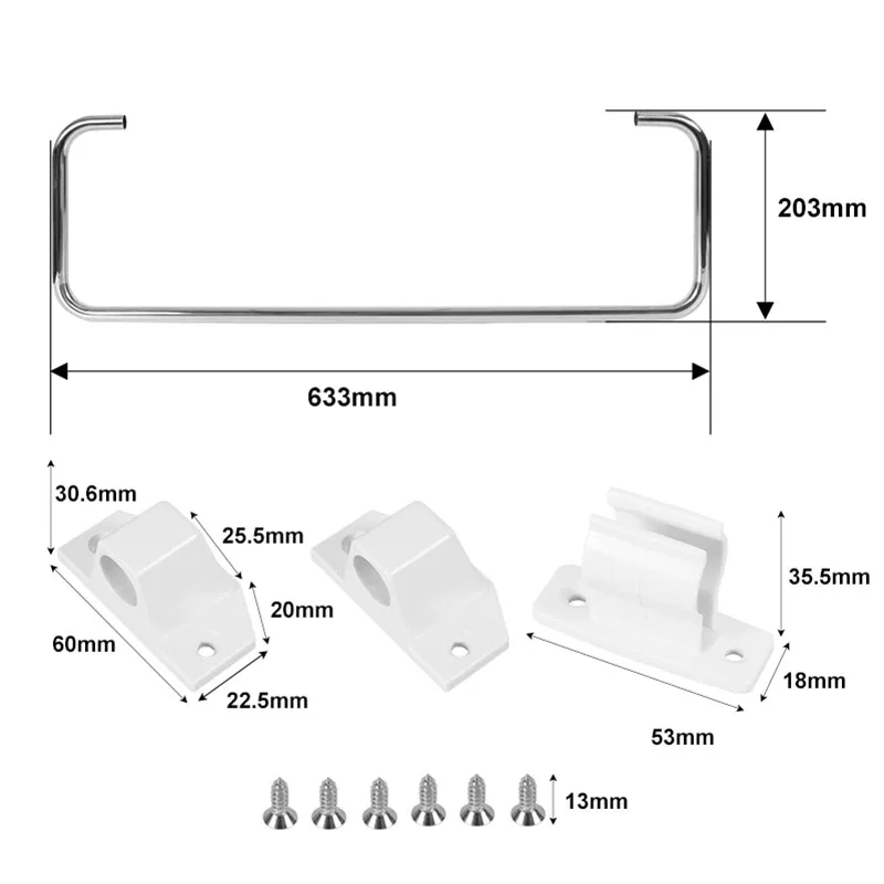 Asta per asciugare i vestiti per camper, binario sospeso in acciaio inossidabile per armadi, stendibiancheria salvaspazio