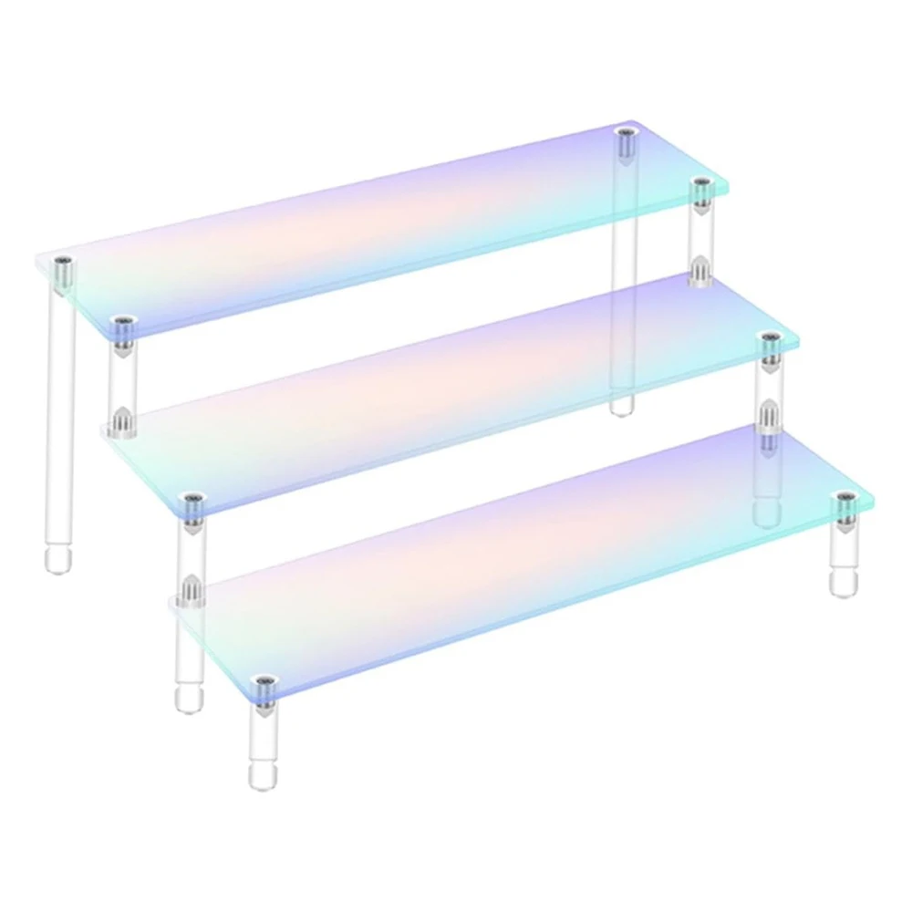 

Acrylic Display Storage Shelf Riser Cupcake Dessert Perfume Display Stand Jewel Collectibles Cosmetics Decor Shelves Organizers