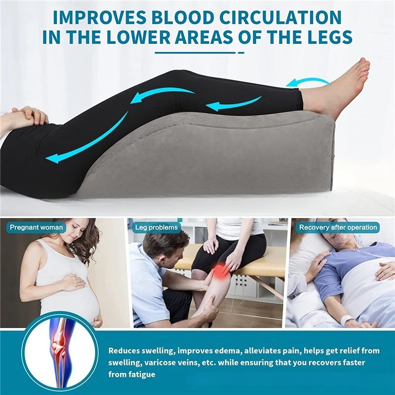 Inflatable Wedge Leg Elevation Pillow Adjustable Sleeping Leg Rest Helps Improve Blood Circulation Wholesale