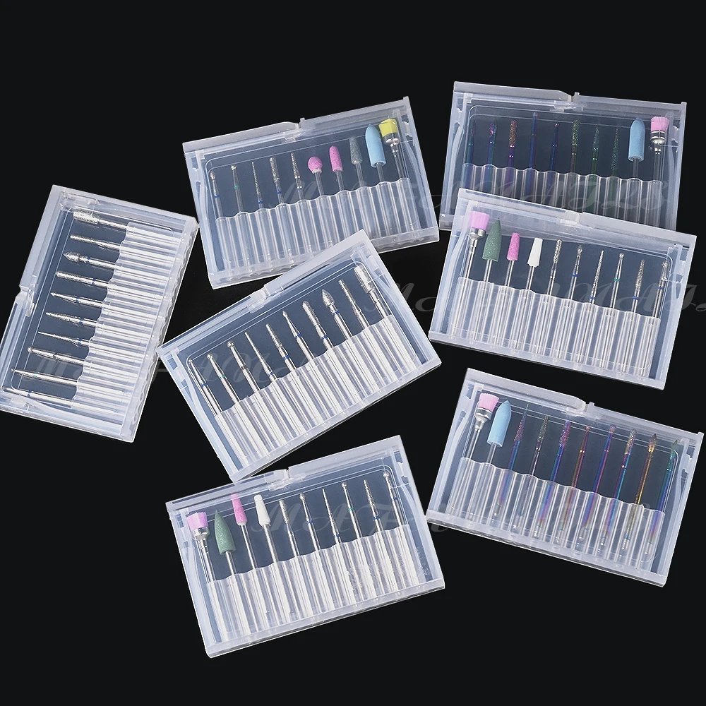 10 stks/doos Multifunctionele Elektrische Nagelboren Voor Manicure Pedicure Wolfraamlegering Slijpkop Professionele Nail Gereedschap-