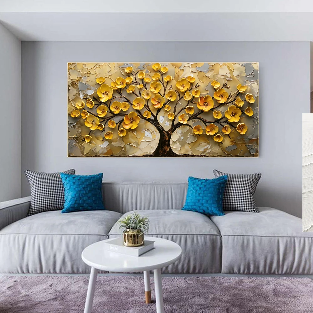 Colorful Tree Of Life No Framed Canvas Painting, Modern Artwork Wall Decor For Bedroom Office Living Room, Cafe Bar, Home And Do