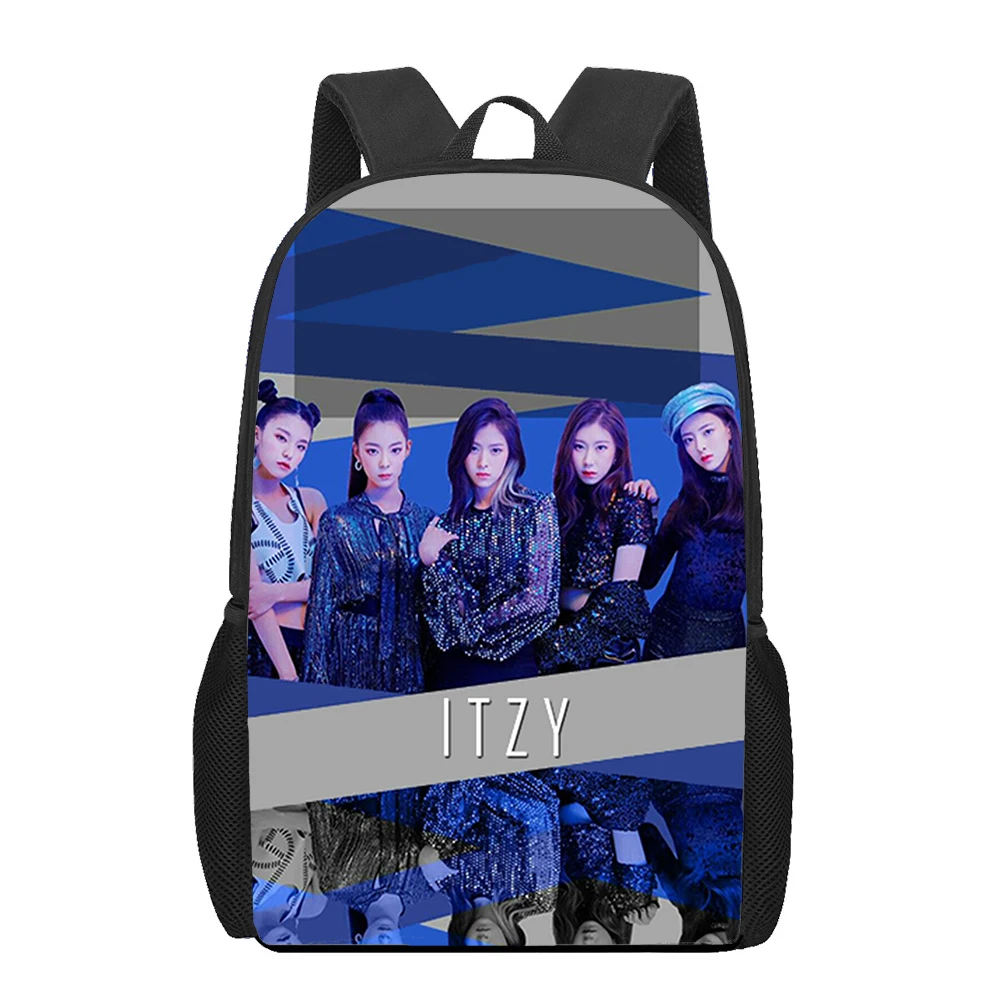 Tas sekolah anak laki-laki perempuan, tas buku anak-anak, tas sekolah pelajar unik, motif KPOP ITZY, tas ransel Laptop remaja, tas punggung bepergian untuk anak perempuan dan laki-laki